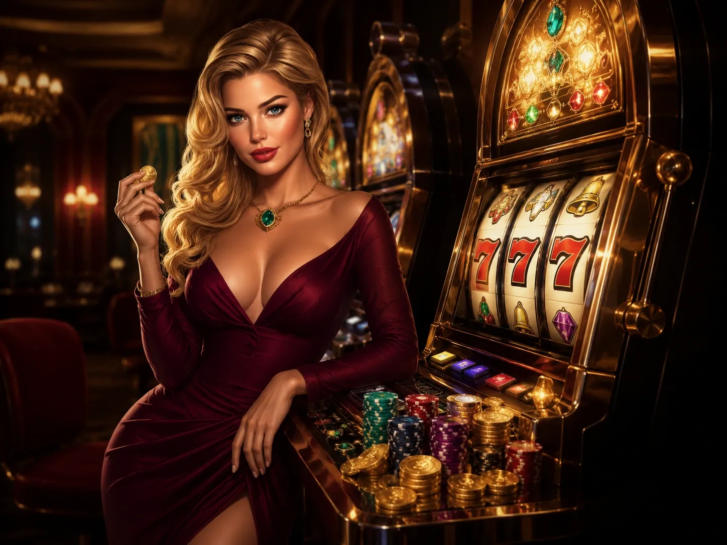 Opulent slot machine jackpot gallery
